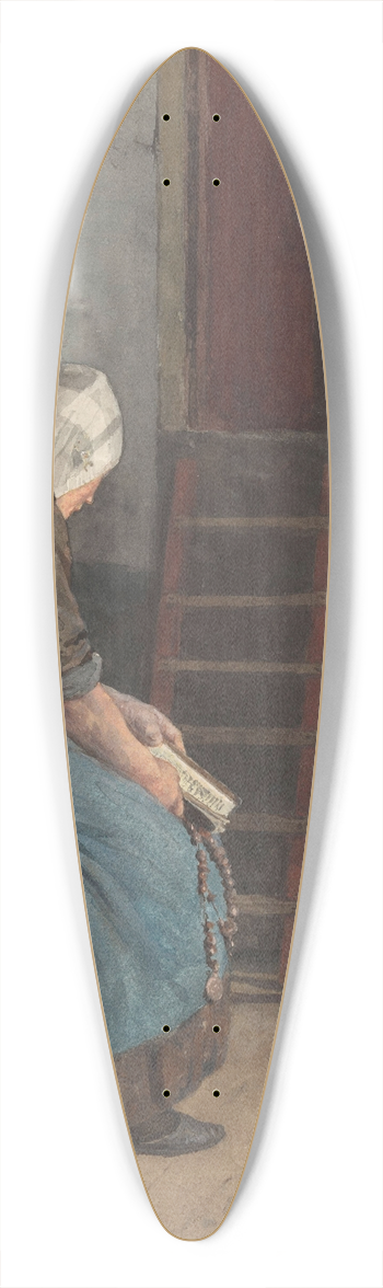 Hendrik Valkenburg - De treurende weduwe 39.3 inch art pintail longboard deck