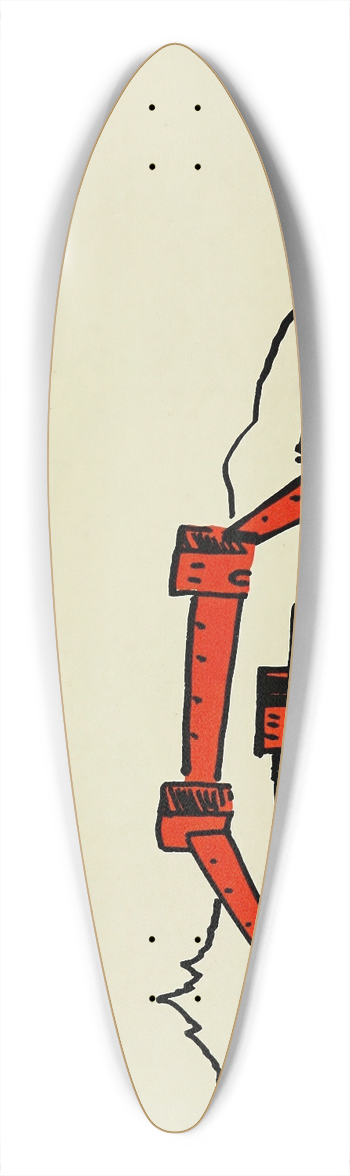Hendrik Willem Van Loon - A Phoenician Colony 39.3 inch art pintail longboard deck