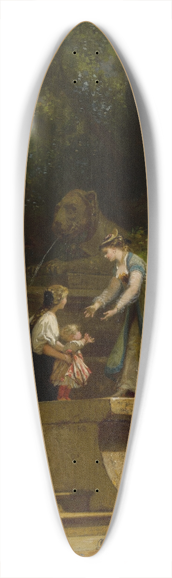 Henri-Charles-Antoine Baron - Dans le jardin 39.3 inch art pintail longboard deck
