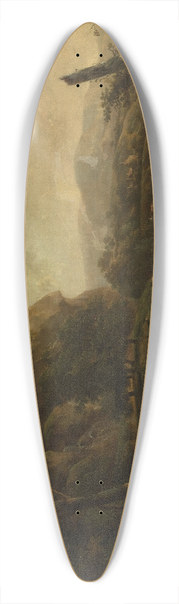 Henricus Josephus Antonissen - Mountain Landscape with Shepherds 39.3 inch art pintail longboard deck