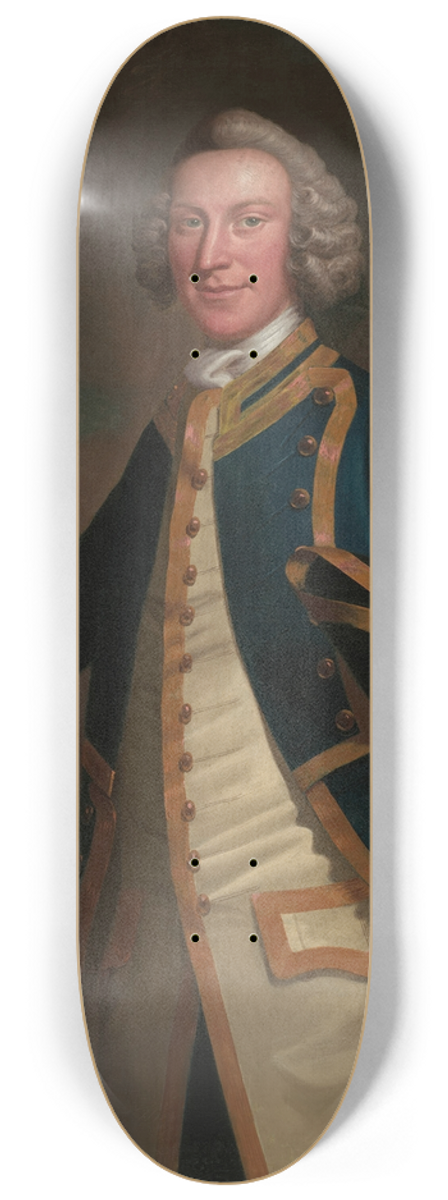 John Wollaston - Portrait of a Naval Officer 8.25 inch art skate deck