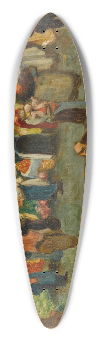 Henri-Gabriel Ibels - Scne de march  Paris 39.3 inch art pintail longboard deck