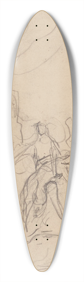 Henri Leopold Lvy - Etude de cavalier 39.3 inch art pintail longboard deck