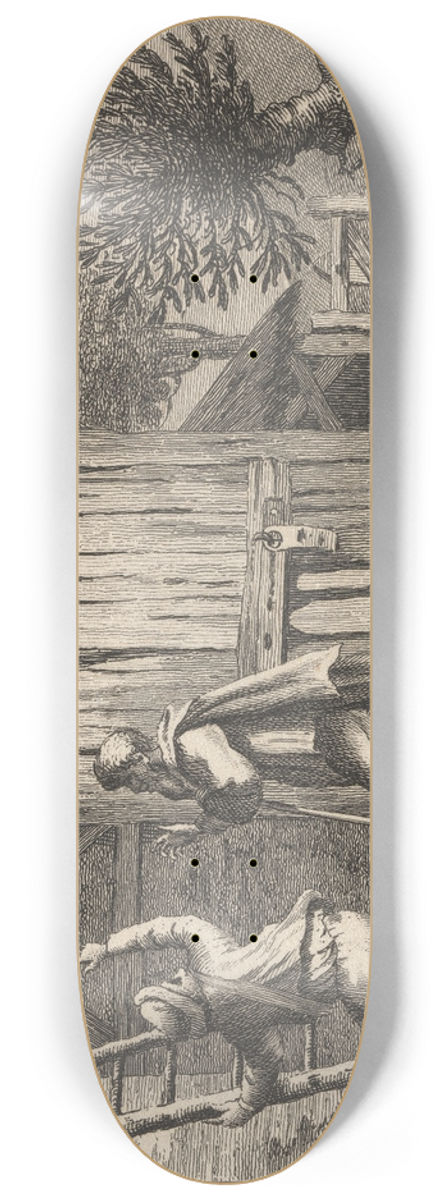 John Wootton - Fable XXXVI. Pythagoras and the Countryman 8.25 inch art skate deck