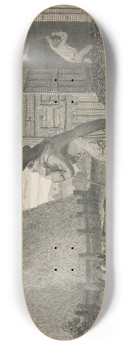 John Wootton - Fable XXXV. The Barley-mow and the Dunghil 8.25 inch art skate deck