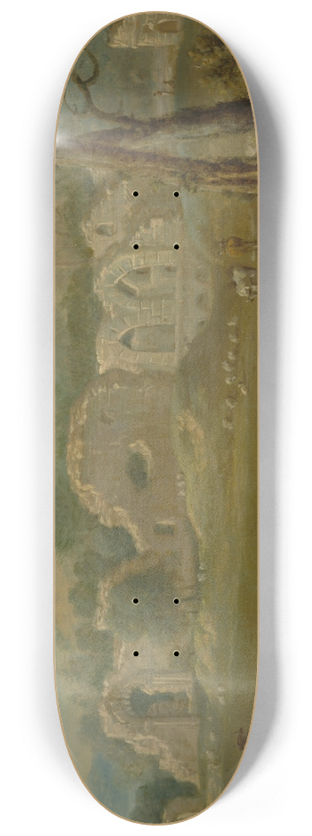 John Wootton - Haycart Passing a Ruined Abbey 8.25 inch art skate deck