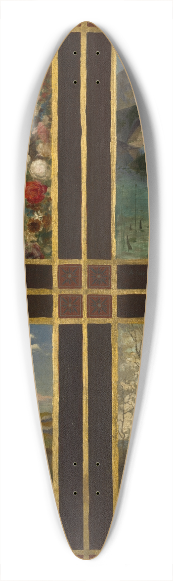 Henri-Pierre Picou - The Four Seasons 39.3 inch art pintail longboard deck