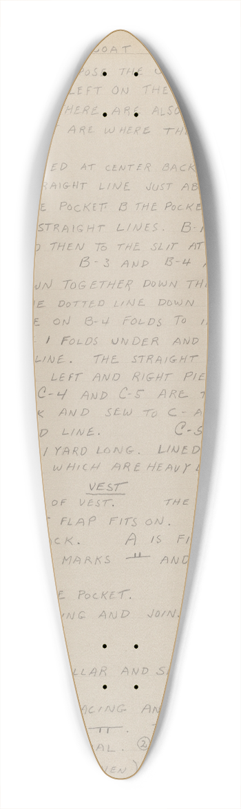 Henry De Wolfe - Written Instructions for Making Suit 39.3 inch art pintail longboard deck