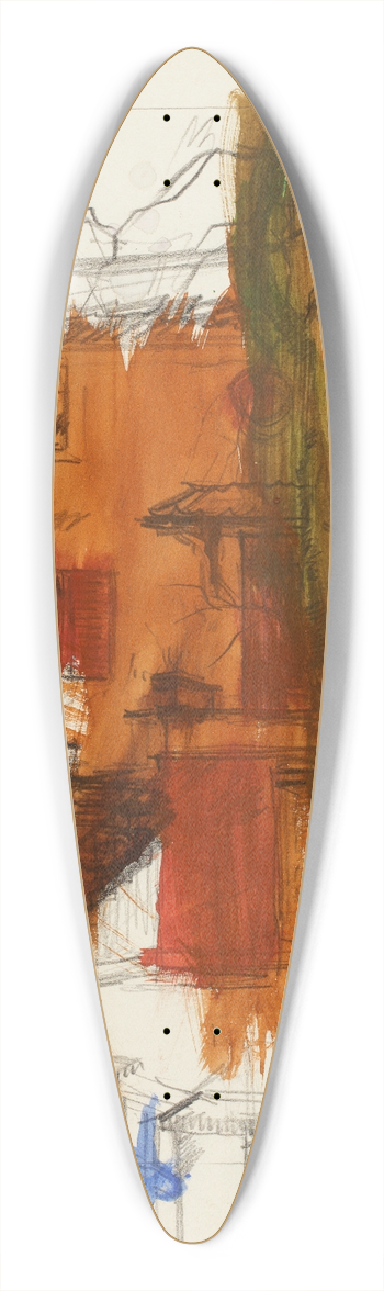 Henry Ericsson - Outline 39.3 inch art pintail longboard deck
