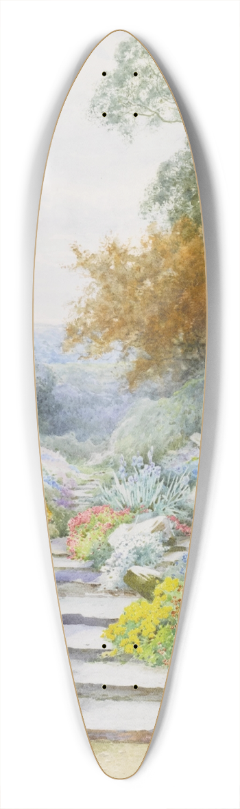 Henry John Sylvester Stannard - The Garden Path 39.3 inch art pintail longboard deck