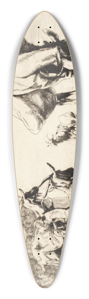 Henry Keller - A Roadside in Spain 39.3 inch art pintail longboard deck