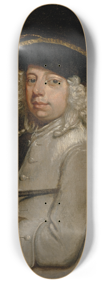 Jonathan Richardson the Elder - Portrait of the Artist 8.25 inch art skate deck