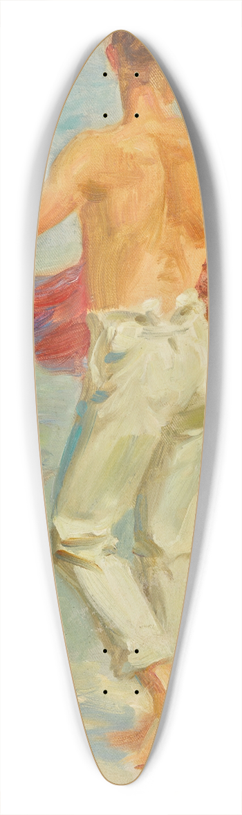Henry Scott Tuke - Preparing to bathe 39.3 inch art pintail longboard deck