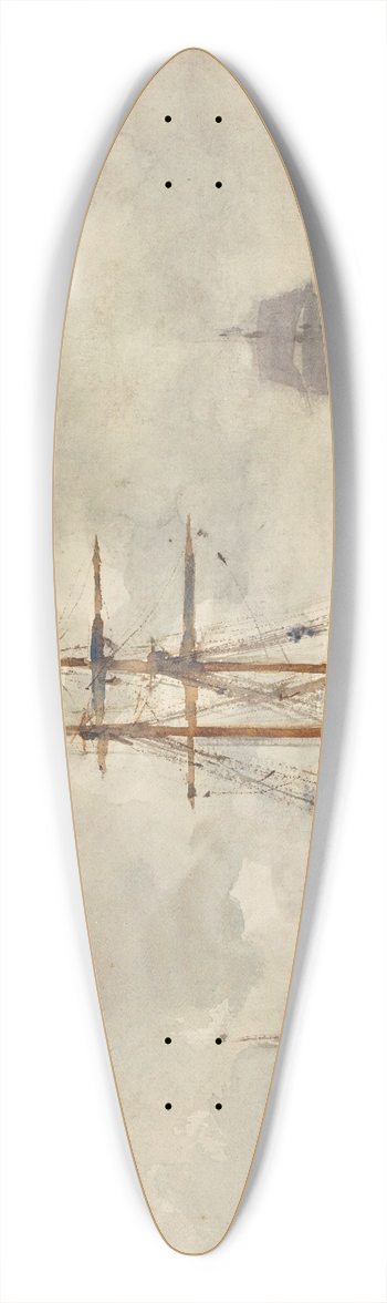 Henry Scott Tuke - Sailing Ships At Anchor 39.3 inch art pintail longboard deck
