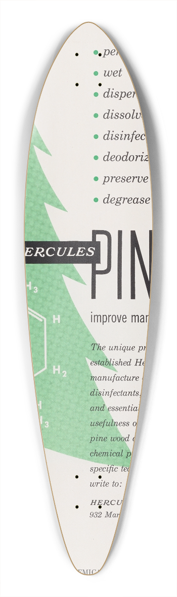 Hercules Incorporated - Hercules Pine Oils improve many products and processes 39.3 inch art pintail longboard deck