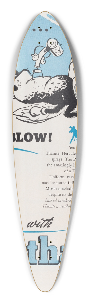 Hercules Incorporated - Knockoutin One Blow! 39.3 inch art pintail longboard deck