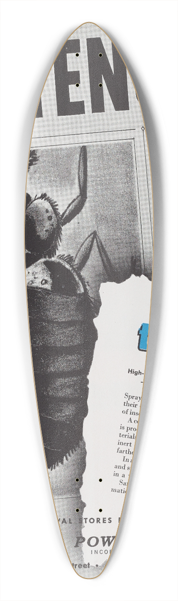 Hercules Incorporated - Sentenced! 39.3 inch art pintail longboard deck