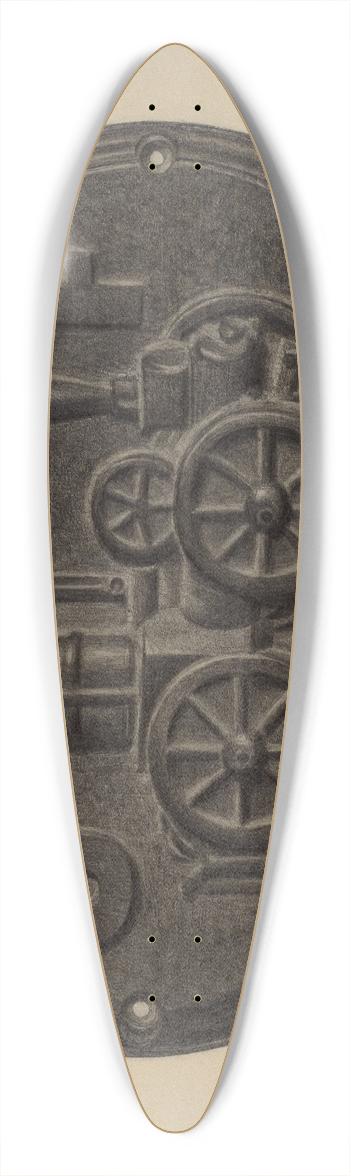Herman Bader - Firemark 39.3 inch art pintail longboard deck