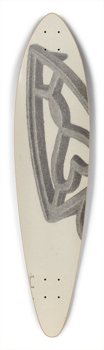 Herman Bader - German Flat-iron Holder 39.3 inch art pintail longboard deck