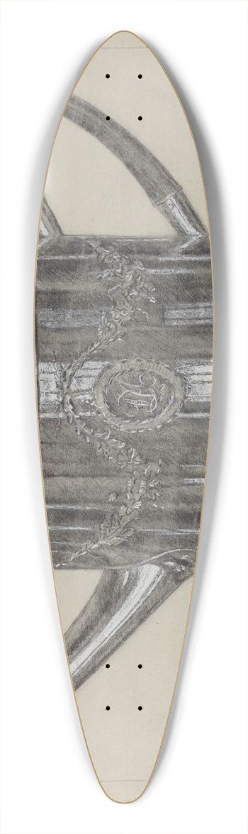 Herman Bader - Silver Teapot 39.3 inch art pintail longboard deck