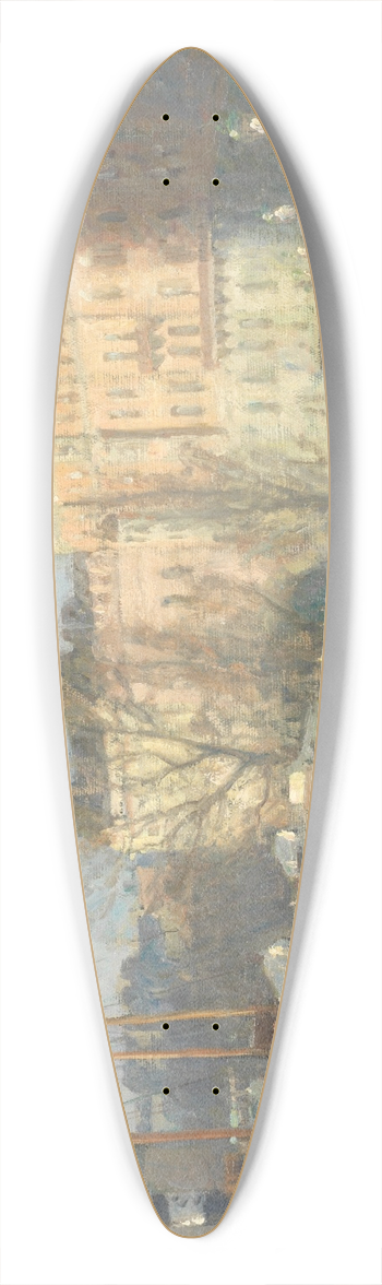 Herman Lindqvist - Spring stroll, Nybroplan 39.3 inch art pintail longboard deck