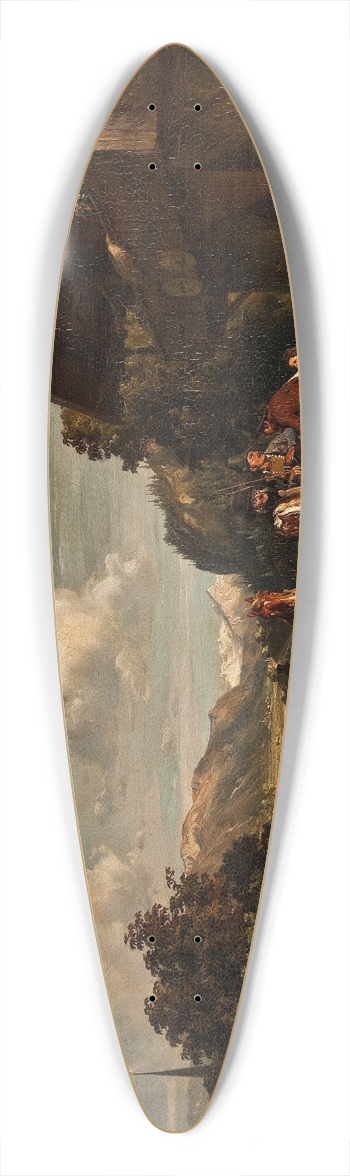 Hermann Kauffmann - Tyrolean Roadside Inn 39.3 inch art pintail longboard deck