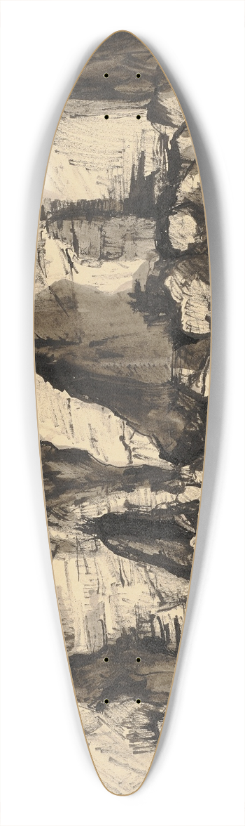 Hermann Lismann - Les Baux-de-Provence 39.3 inch art pintail longboard deck