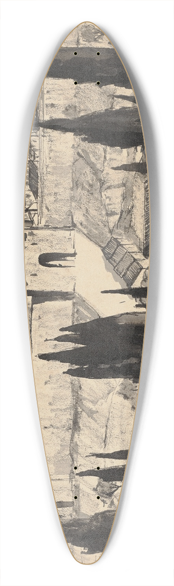 Hermann Lismann - Monteripido, Perugia 39.3 inch art pintail longboard deck