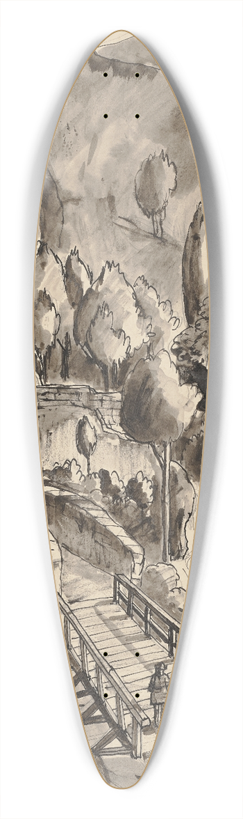 Hermann Lismann - Saint Thomas, Pyrnes 39.3 inch art pintail longboard deck