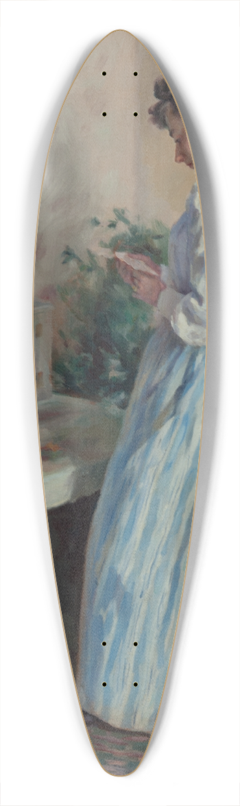 Herman Norrman - Lady reading a Letter 39.3 inch art pintail longboard deck