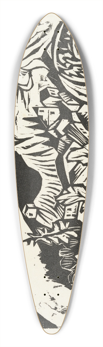 Hermann Scherer - Tessiner Landschaft 39.3 inch art pintail longboard deck
