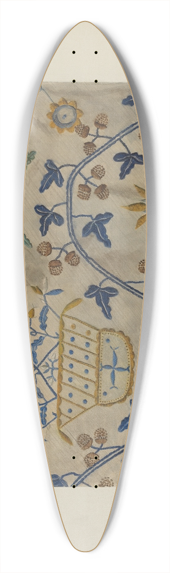 Herman O. Stroh - Embroidery 39.3 inch art pintail longboard deck