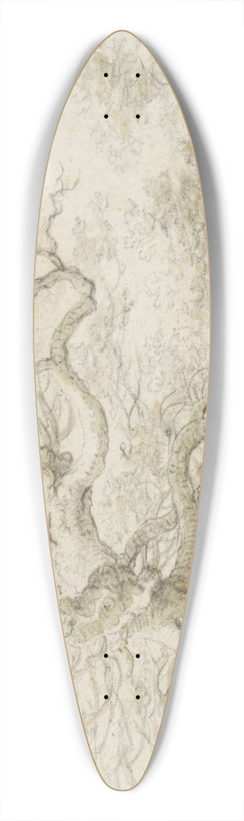 Herman Saftleven III - Stunted tree 39.3 inch art pintail longboard deck