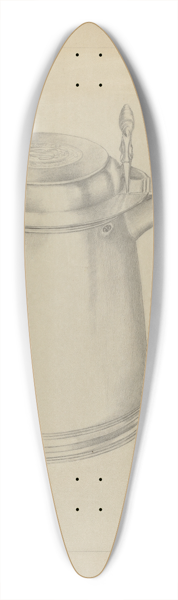 Hester Duany - Silver Tankard 39.3 inch art pintail longboard deck