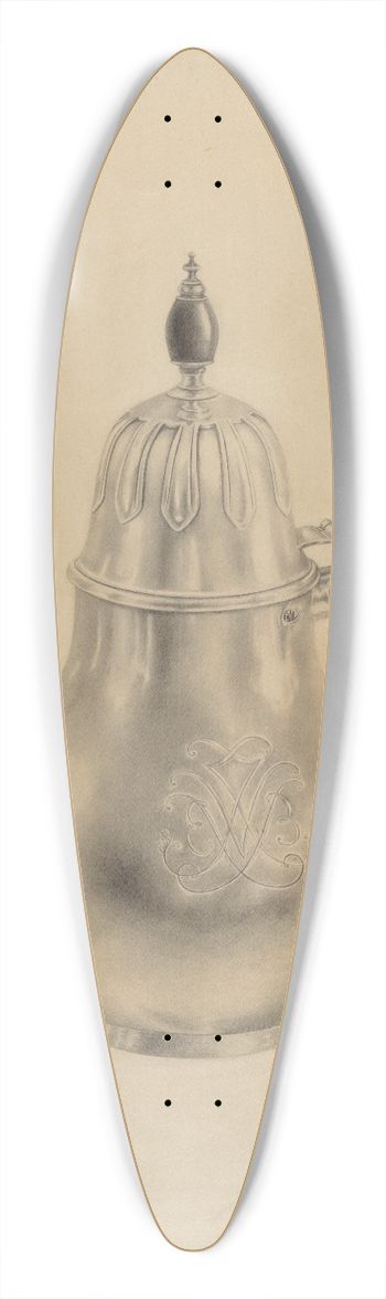 Hester Duany - Silver Teapot 39.3 inch art pintail longboard deck