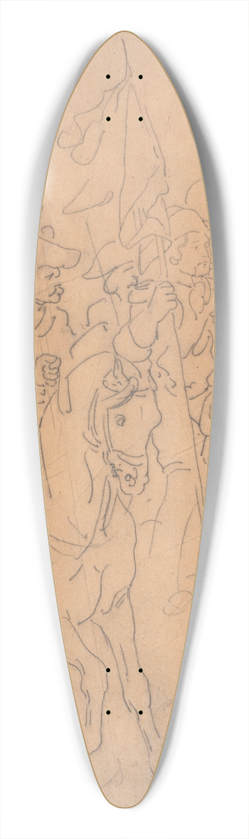 Hippolyte Bellang - Le dfil devant Bonaparte  Marengo 39.3 inch art pintail longboard deck