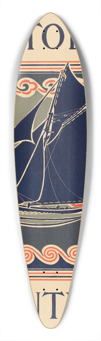 H. M. Lawrence - October century 39.3 inch art pintail longboard deck