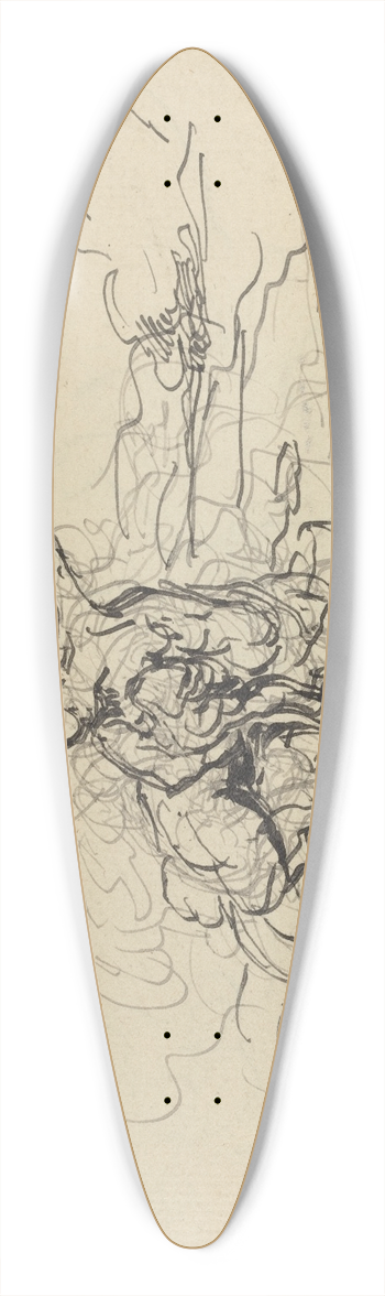 Honor Daumier - Centaur Carrying Off a Woman 39.3 inch art pintail longboard deck