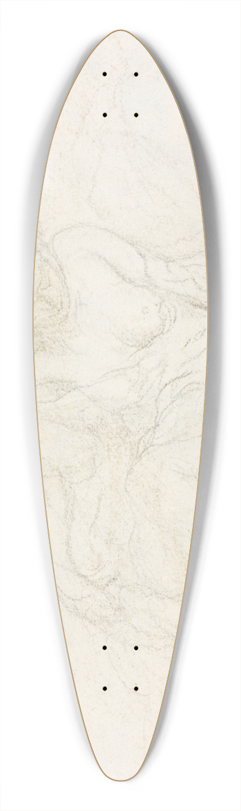 Honor Daumier - Reclining Woman Leaning on Her Arm (verso) 39.3 inch art pintail longboard deck