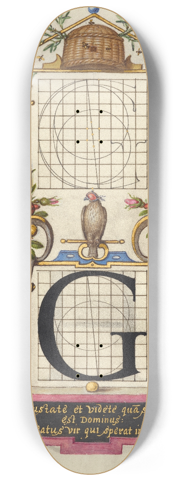 Joris Hoefnagel - Guide for Constructing the Letter G 8.25 inch art skate deck