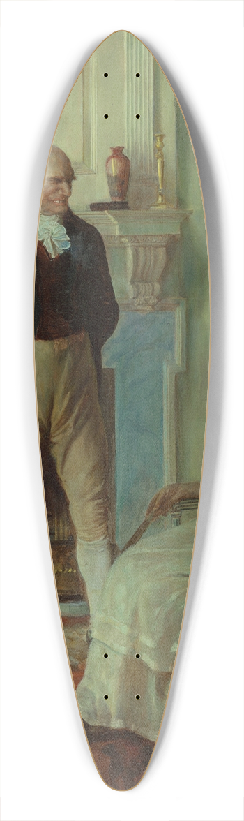 Howard Pyle - Becky Sharp and Lord Steyne 39.3 inch art pintail longboard deck