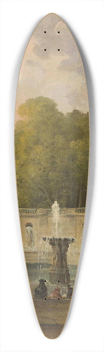 Hubert Robert - Lavandires dans un parc 39.3 inch art pintail longboard deck