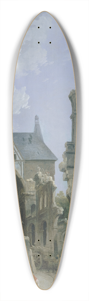 Hubert Robert - LEglise des Feuillants en dmolition 39.3 inch art pintail longboard deck