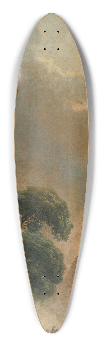 Hubert Robert - The Fountain 39.3 inch art pintail longboard deck