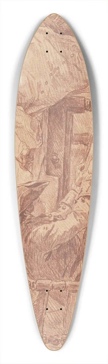 Hubert Robert - Young Artists in the Studio 39.3 inch art pintail longboard deck