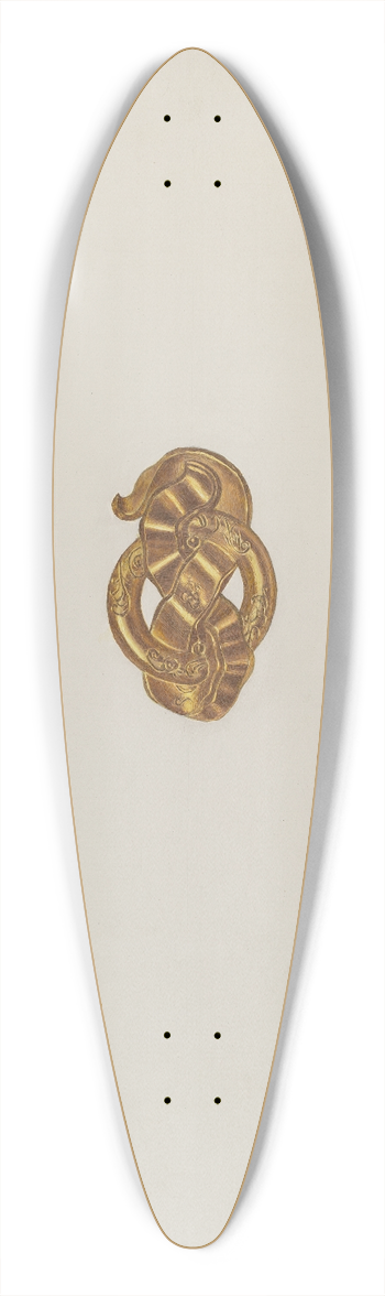 Hugh Clarke - Brooch 39.3 inch art pintail longboard deck