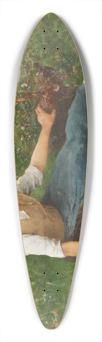 Hugo Salmson - Picking Flowers 39.3 inch art pintail longboard deck