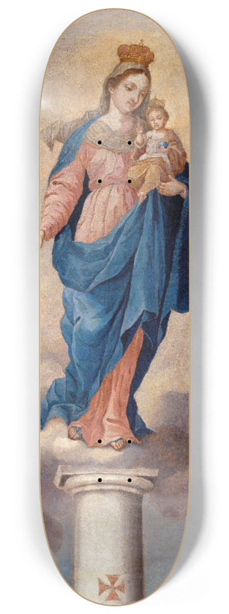 Jos Campeche y Jordn - La Virgen del pilar 8.25 inch art skate deck