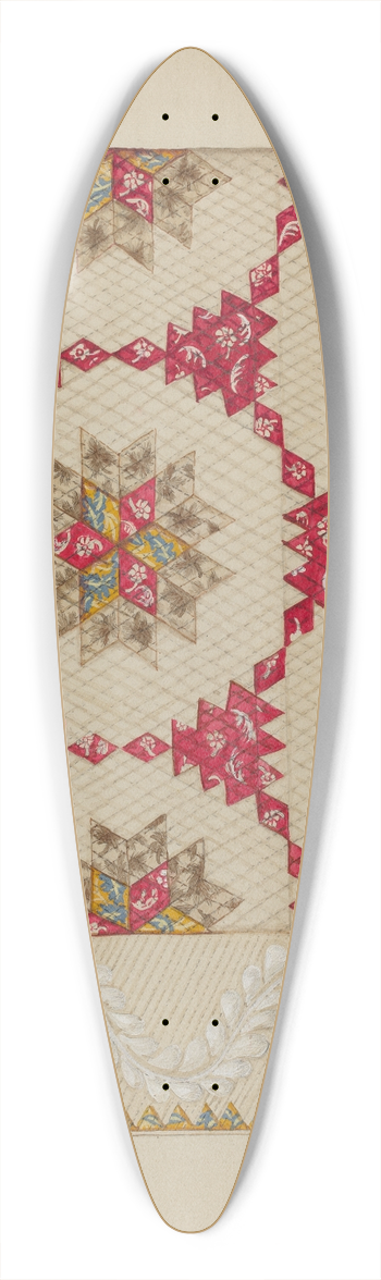 Irene Schaefer - Patchwork Quilt 39.3 inch art pintail longboard deck