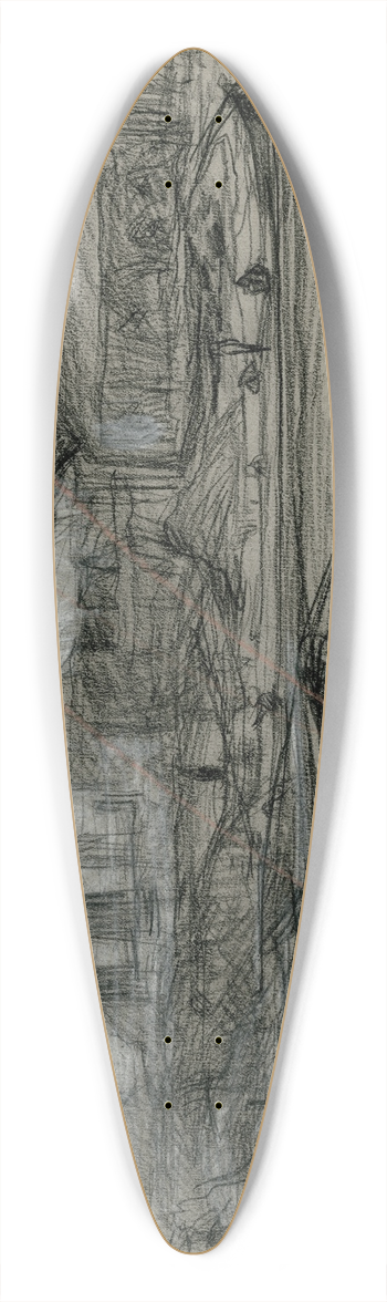 Isaac Israls - Fabriek 39.3 inch art pintail longboard deck